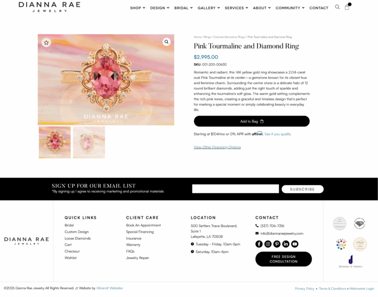 Custom Product Page Design