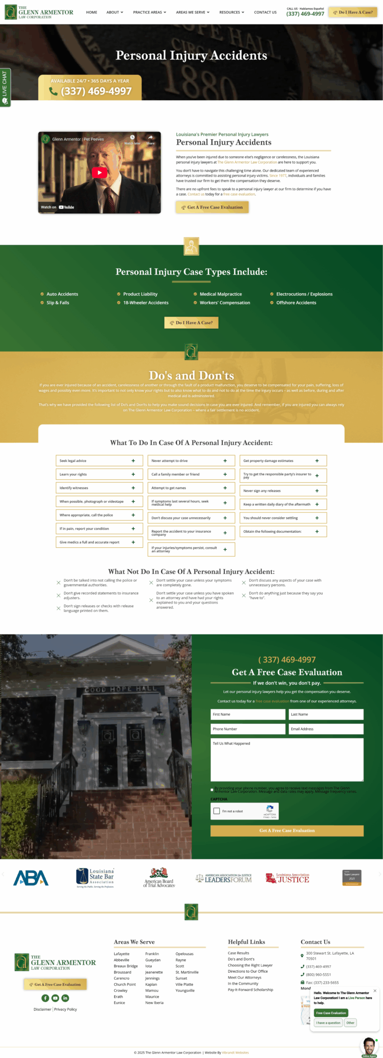 Practice Area Page