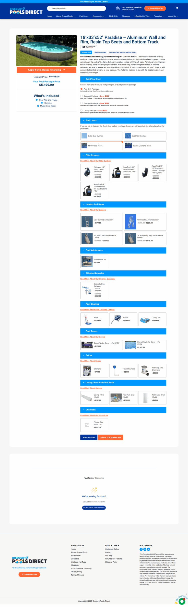 Build Your Own Pool Feature