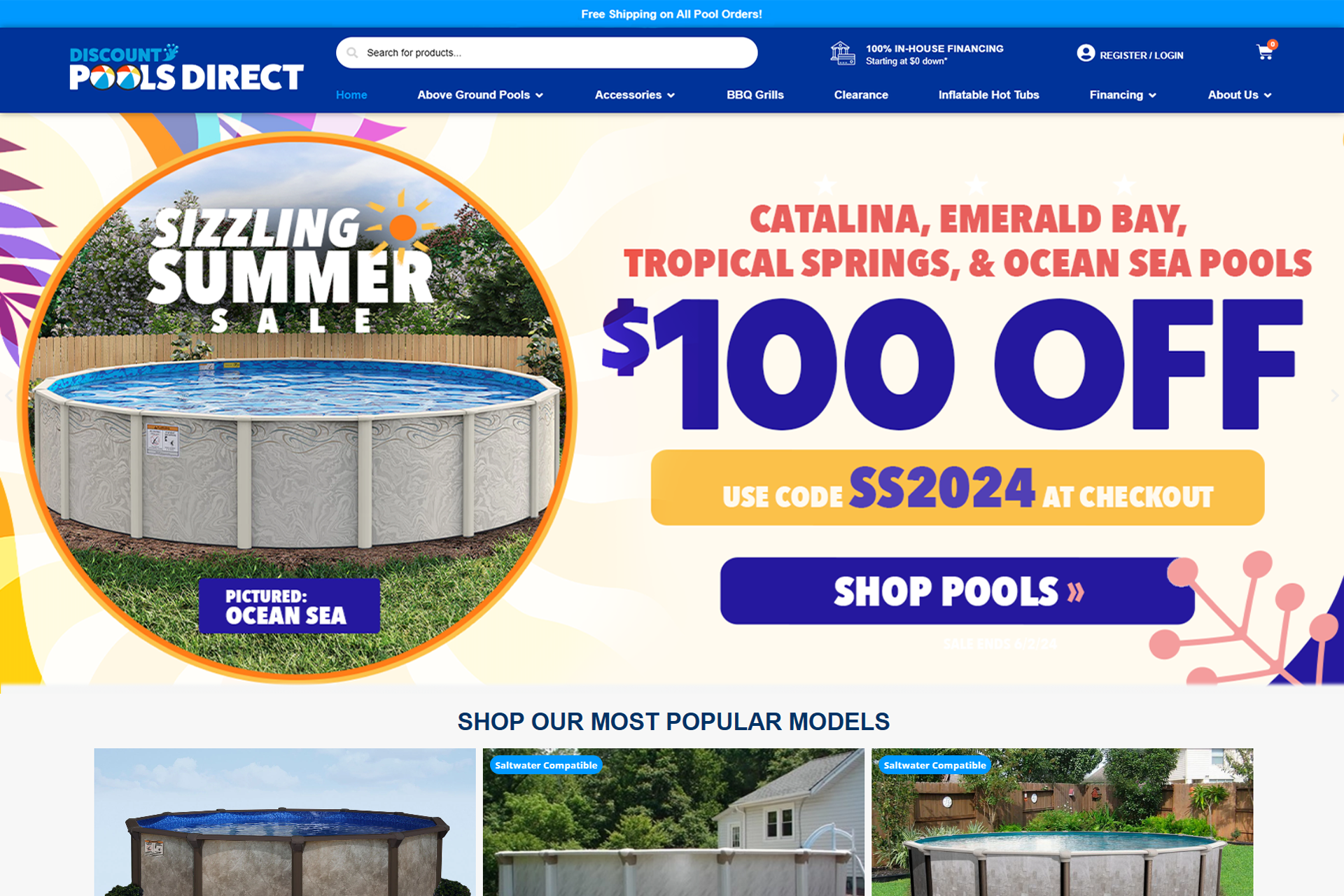 Discount Pools Direct - Vibrandt Websites - Custom Website Design and Development