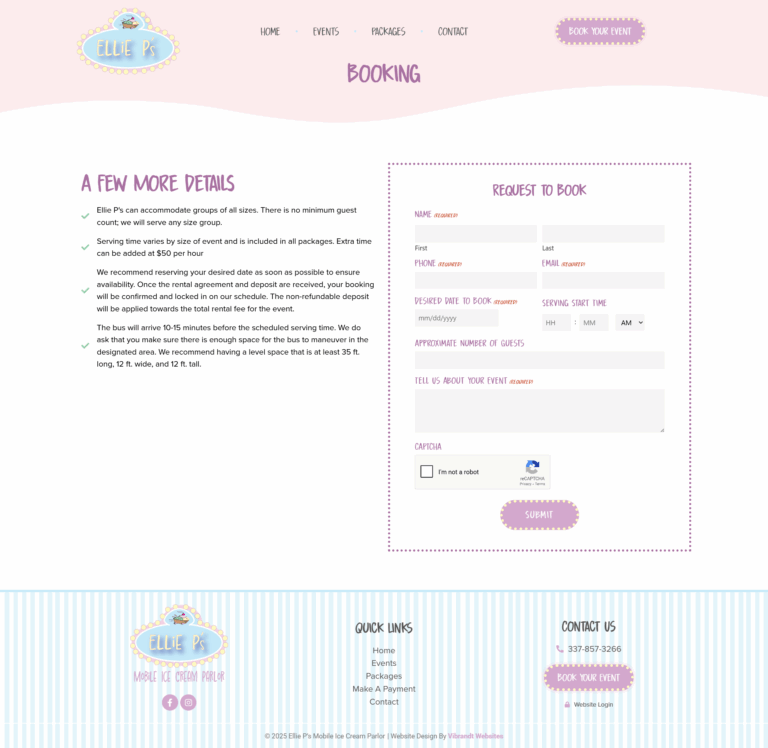 Booking Page