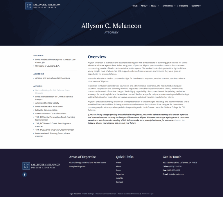 Team Member Page