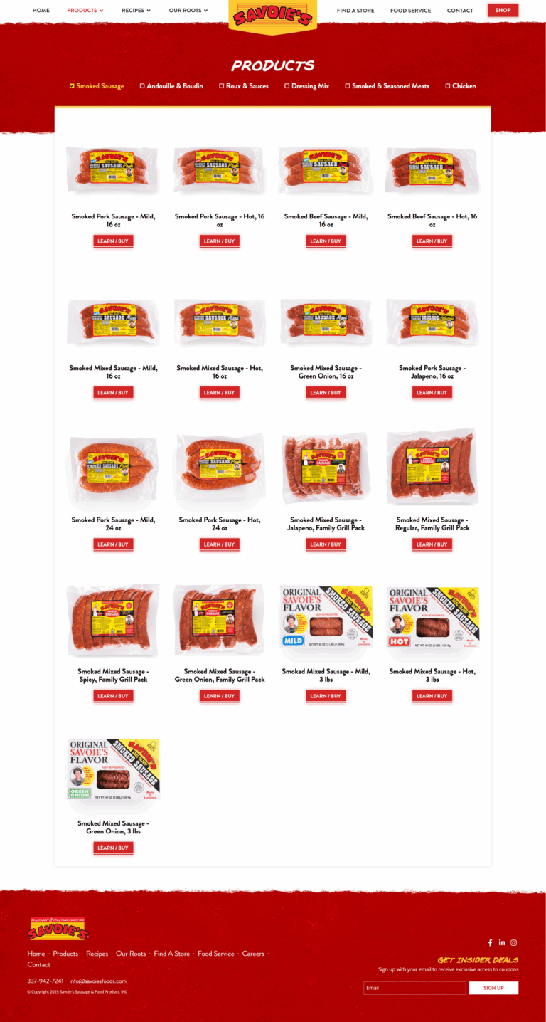 Main Shop Page