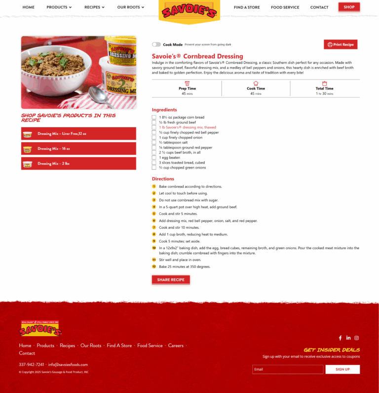 Recipe Page