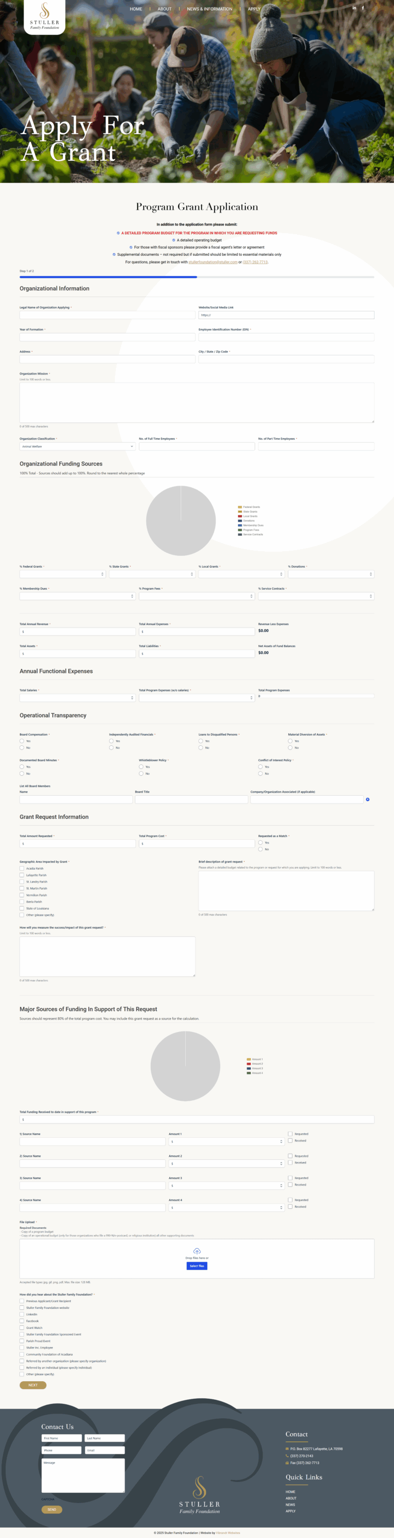 Custom Grant Application