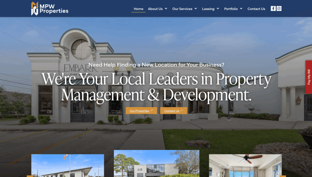 MPW Properties Website - Vibrandt Websites - Custom Website Design & Development