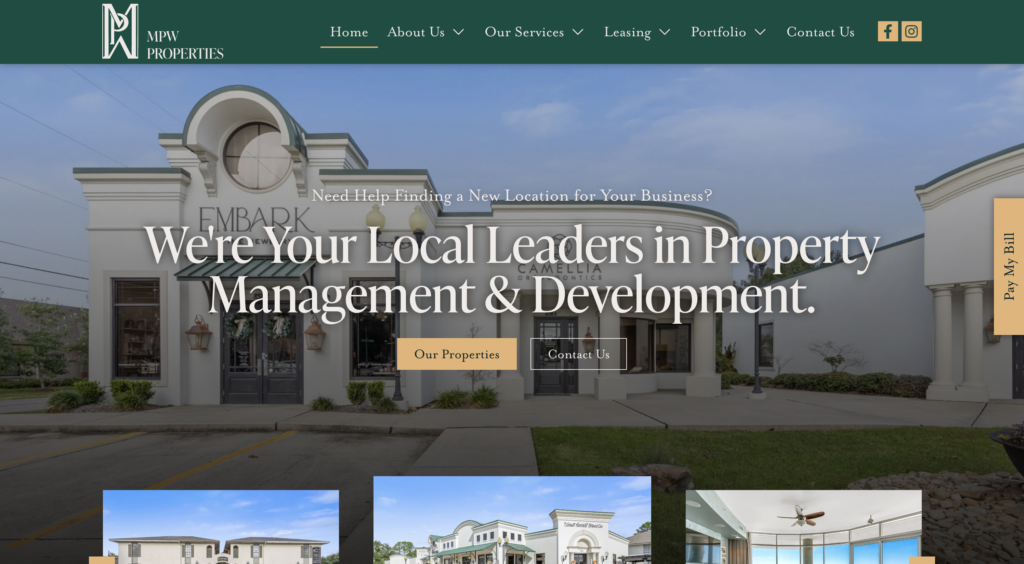 Mpw Properties Website Design by Vibrandt Websites