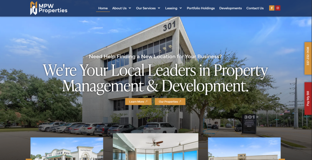 mpw properties | Vibrandt Websites | Lafayette, LA