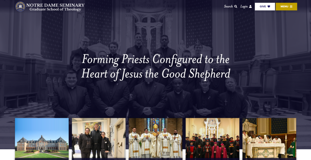 Notre Dame Seminary - Vibrandt Websites - Website Design and Development
