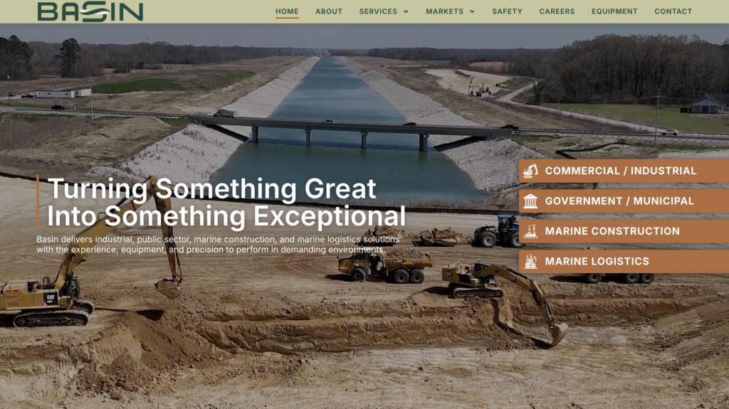 Basin Enterprises - Website Design & Development by Vibrandt Websites