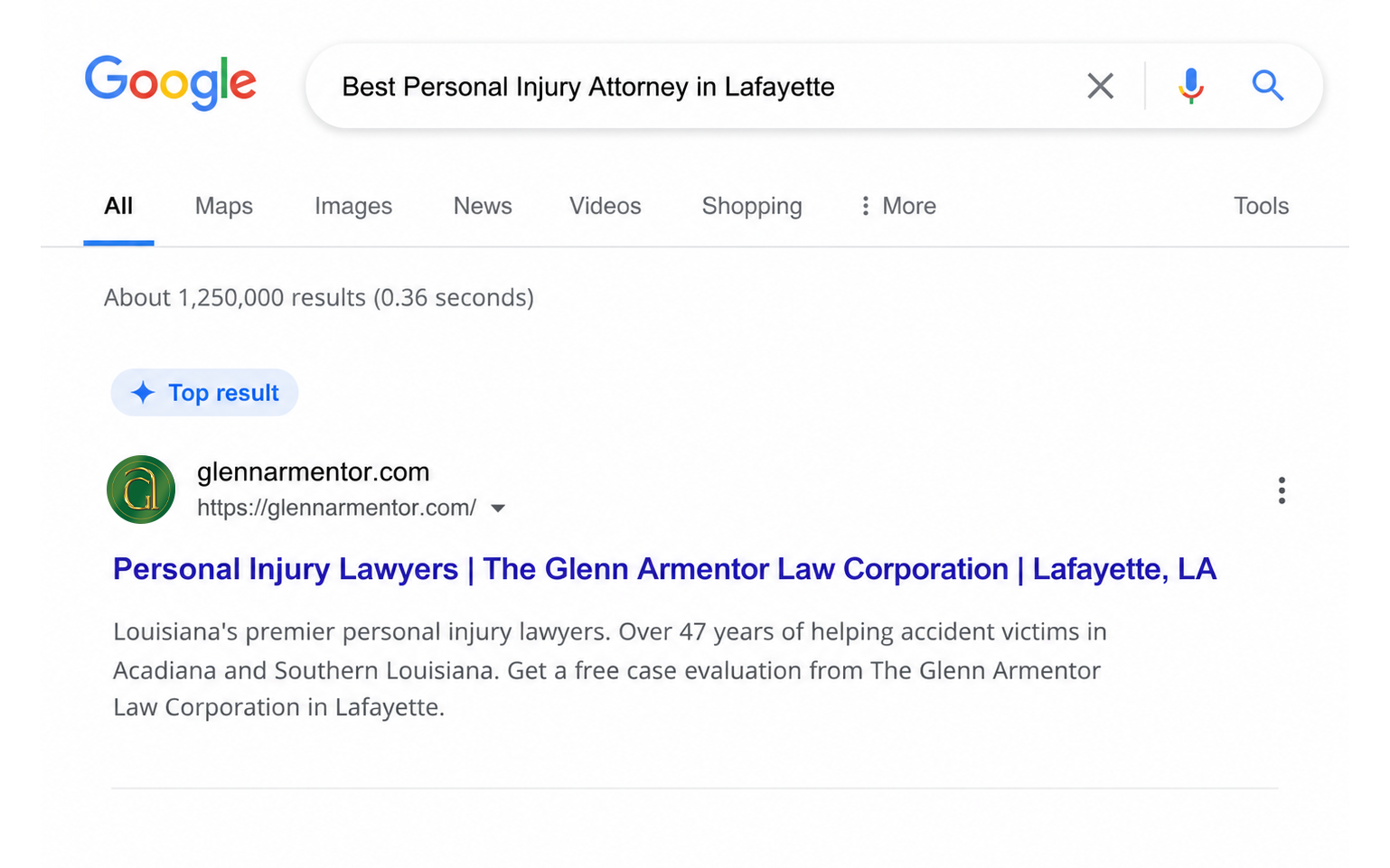glenn serp result vibrandt | Vibrandt Websites | Lafayette, LA